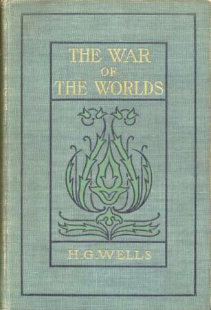 THE WAR OF THE WORLDS Book Cover of the 1898 editon by H.G. Wells